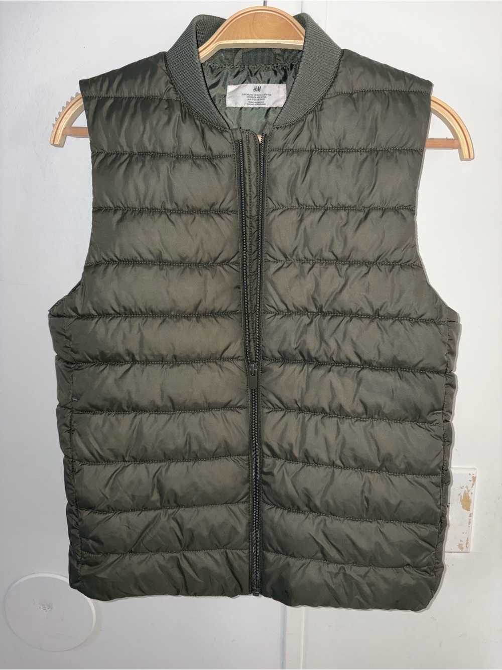 H&M kids Olive Green Quilted Puffer Vest